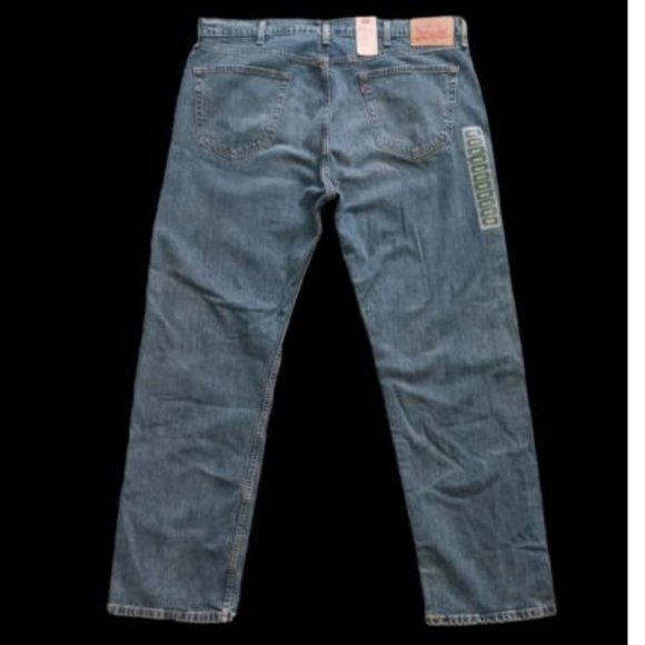 Levi's 505 Regular Fit Straight Leg Jeans Pants Mens 40 x 32" Stretch Blue Denim - Picture 4 of 7